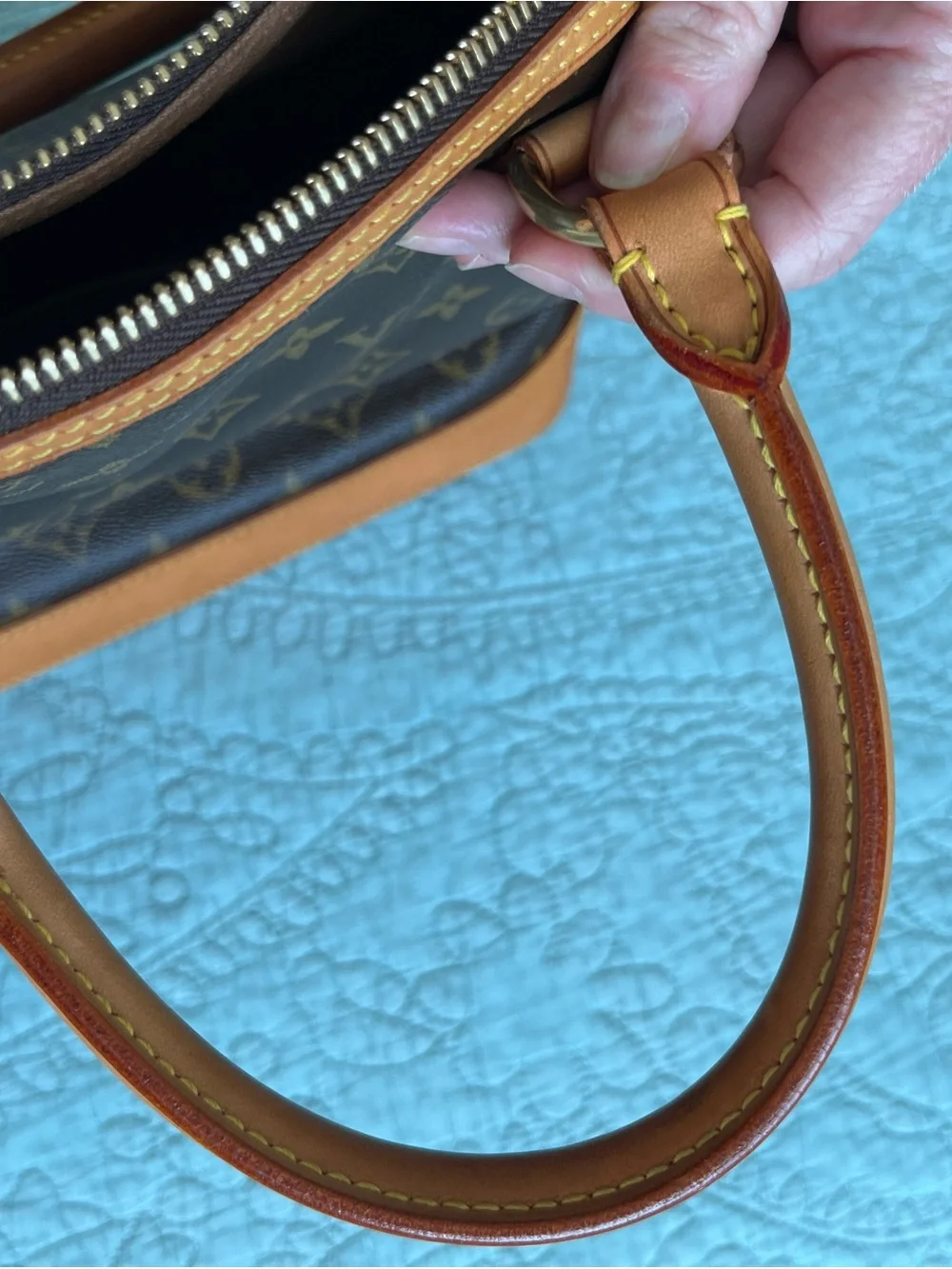 Louis Vuitton Lock It Vertical Monogram Handbag and LV amfar envelope